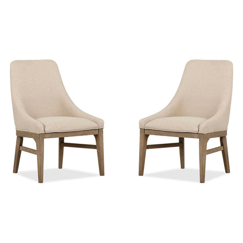 Magnussen Home Tristan Swiss Coffee Upholstered Arm Chair Set of 2