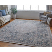 Feizy Marquette 39GUF Transitional Medallion in Blue/Ivory