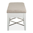Magnussen Home Heron Cove Chalk White And Dovetail Grey Upholstered Bench