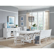 Magnussen Home Heron Cove Chalk White And Dovetail Grey Extendable Trestle Dining Table