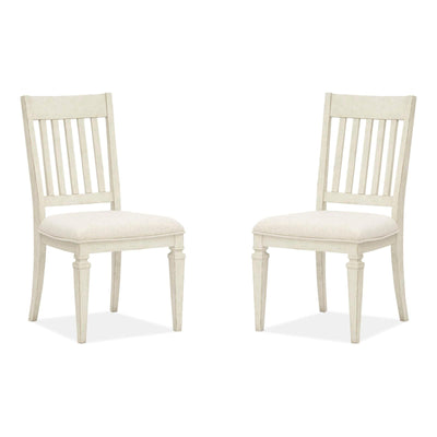 Magnussen Home Newport Alabaster Upholstered Side Chair Set of 2
