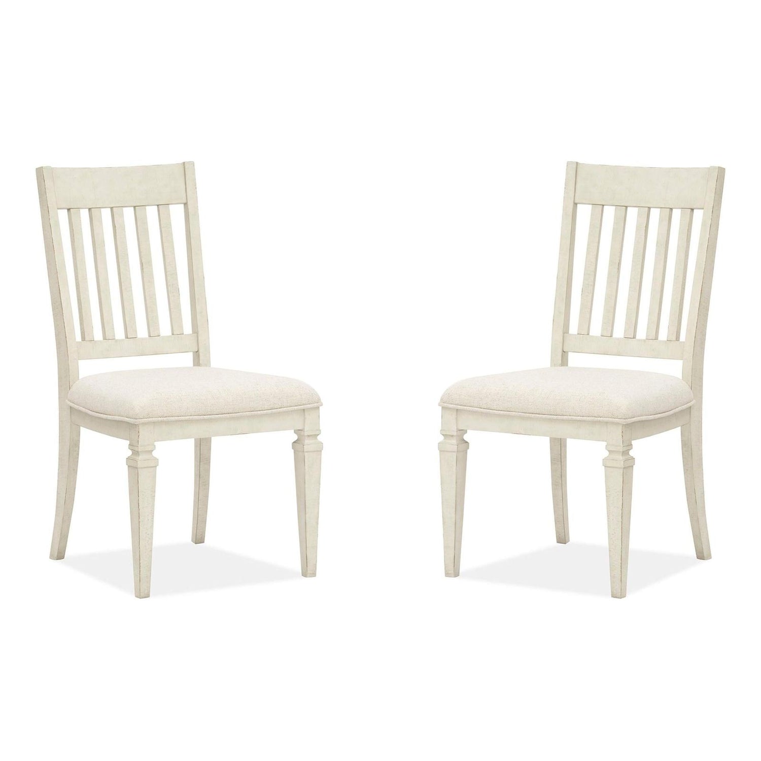 Magnussen Home Newport Alabaster Upholstered Side Chair Set of 2