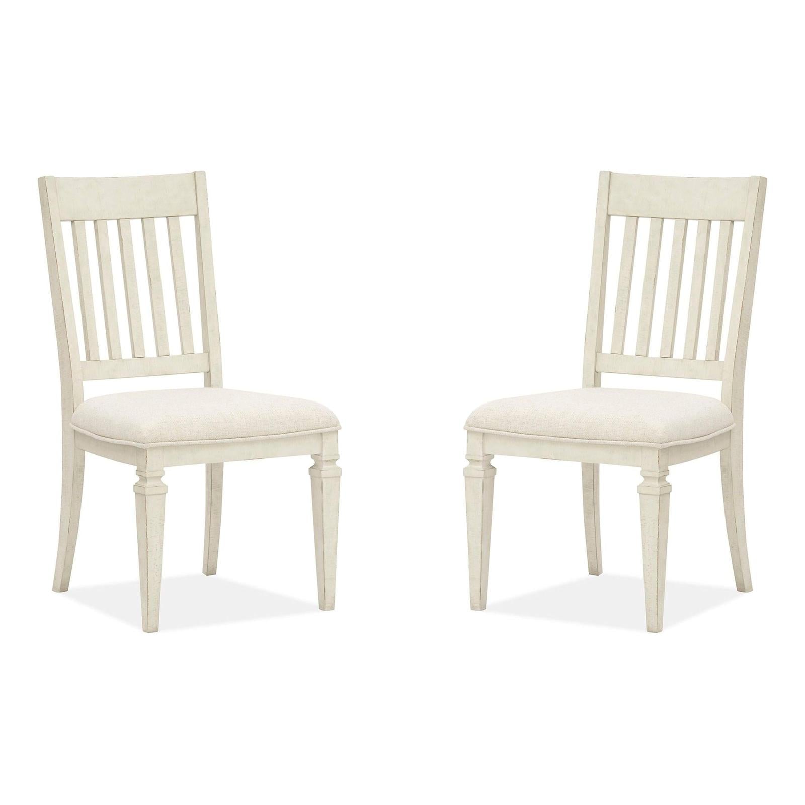 Magnussen Home Newport Alabaster Upholstered Side Chair Set of 2
