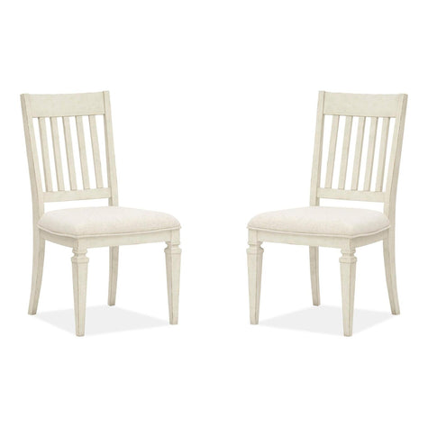 Magnussen Home Newport Alabaster Upholstered Side Chair Set of 2