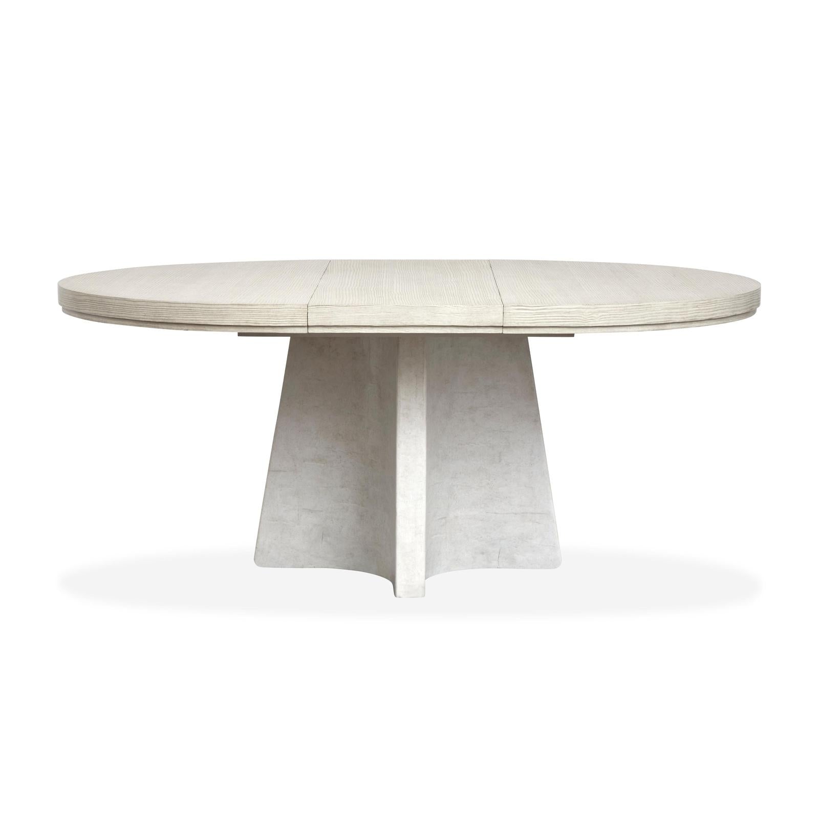 Magnussen Home Lorelei Misty Cloud Extendable Round Dining Table