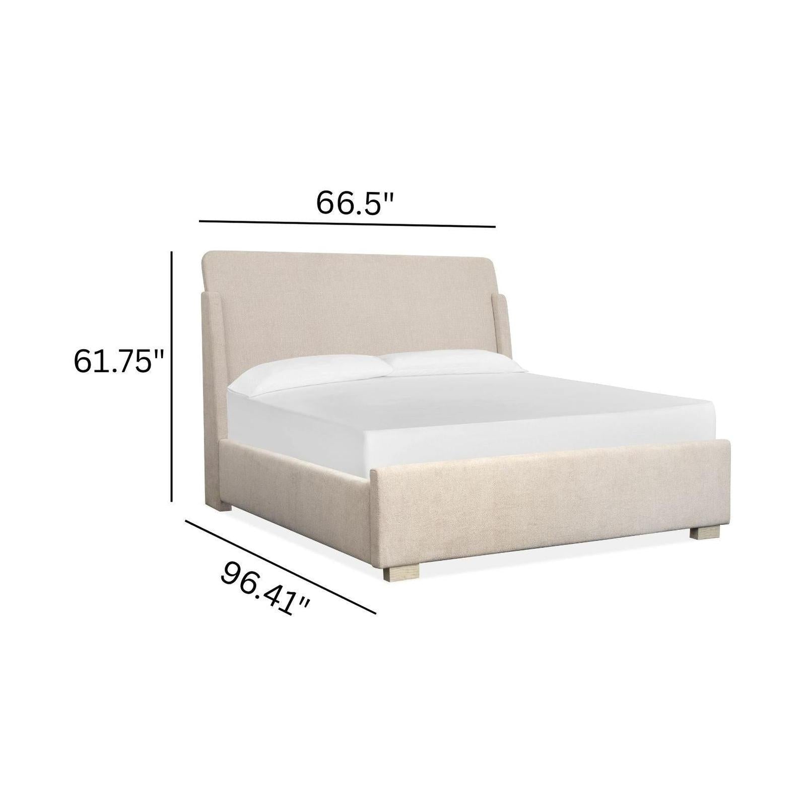 Magnussen Home Lorelei Misty Cloud Upholstered Sleigh Bed