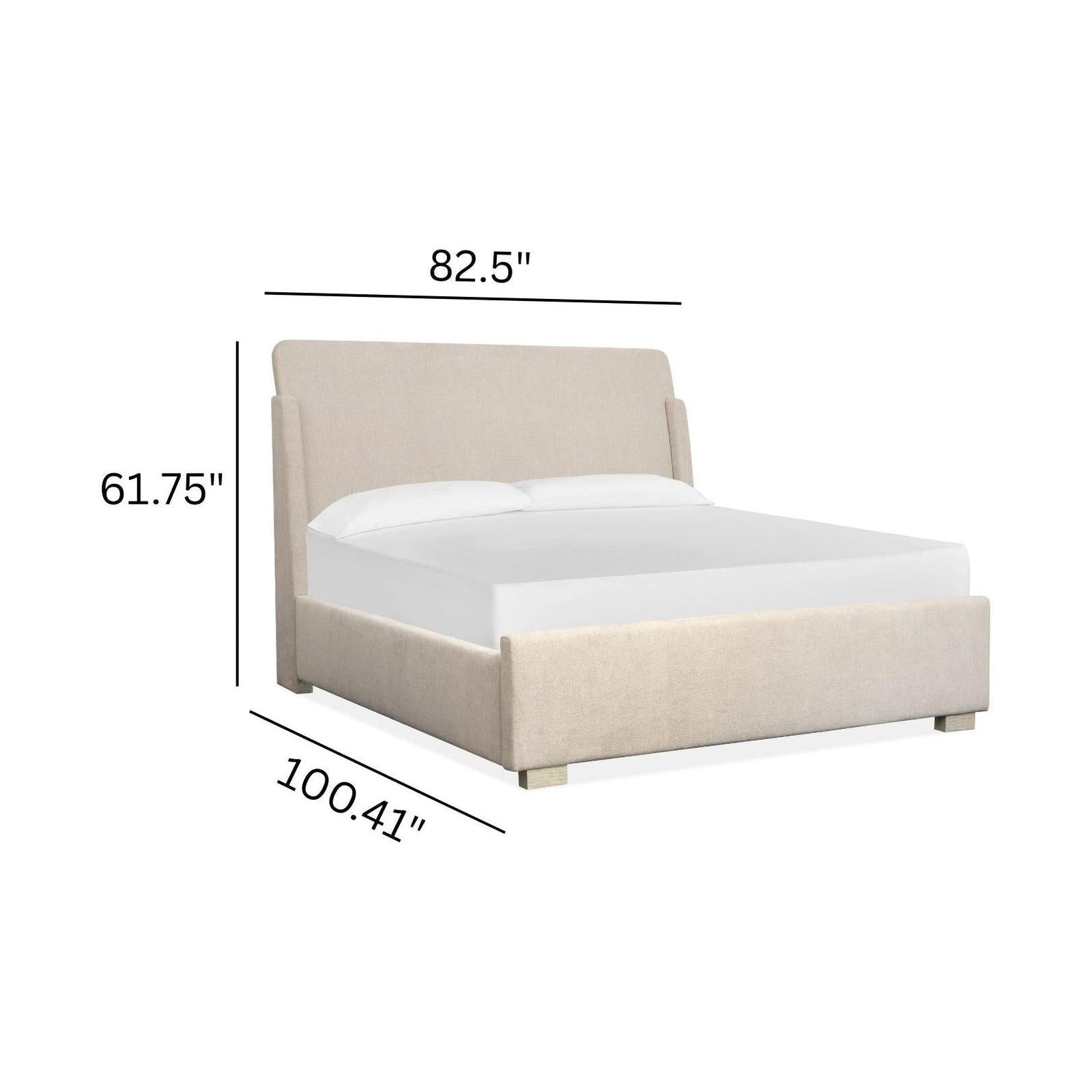 Magnussen Home Lorelei Misty Cloud Upholstered Sleigh Bed