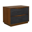 Michael Amini Kayner 2-Drawer Nightstand - Charcoal