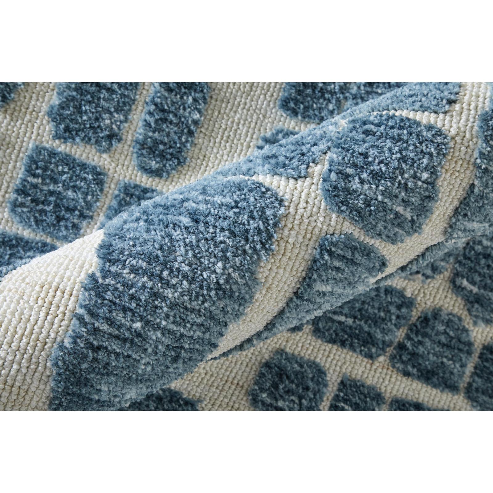 Feizy Colton 8A58F Modern Abstract Rug in Blue/Ivory