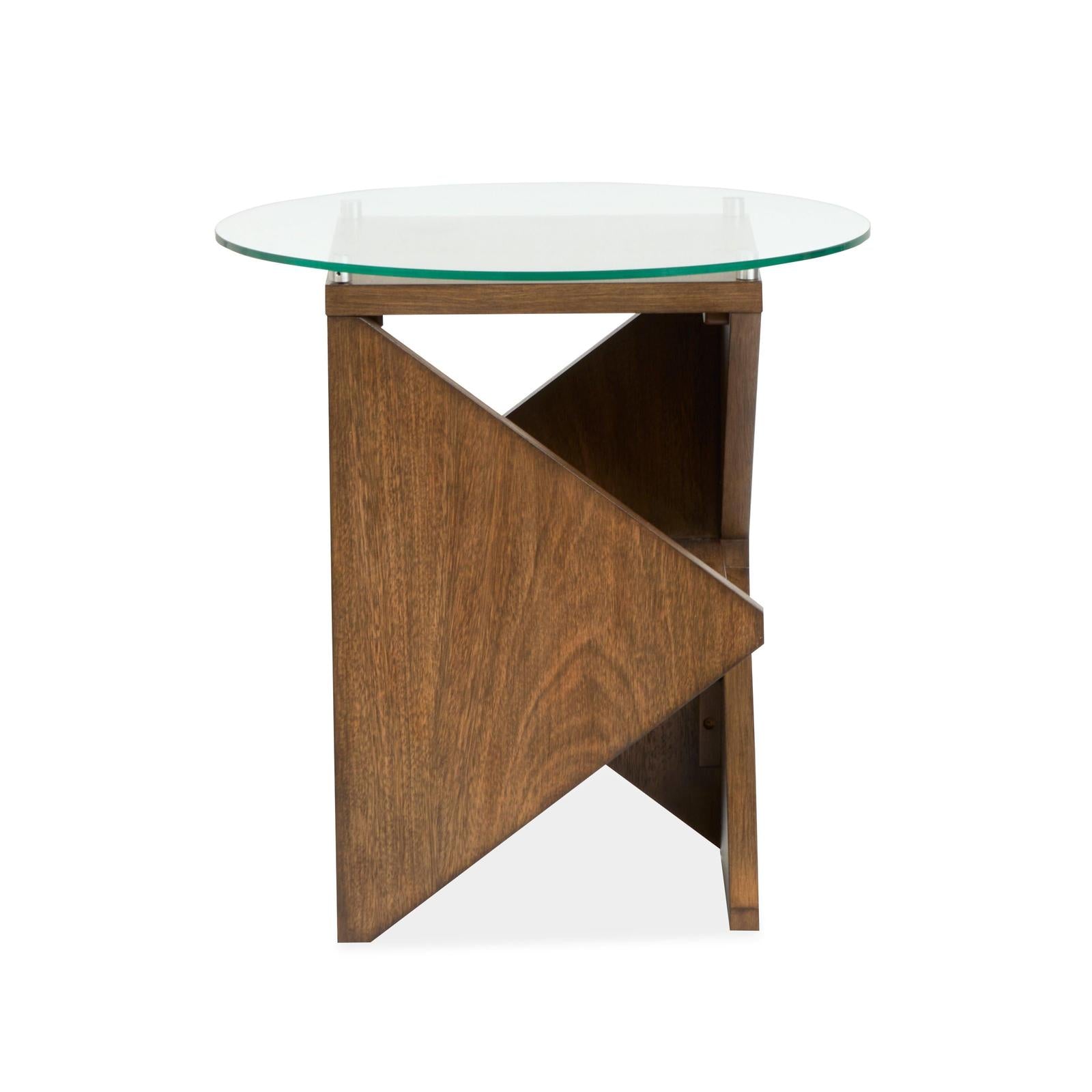 Magnussen Home Vector Russet Round Accent Table
