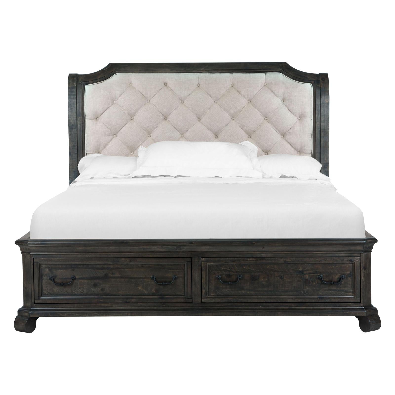 Magnussen Home Bellamy Peppercorn Sleigh Bed