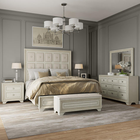Pulaski Furniture Camila Creamy White Upholstered Bed