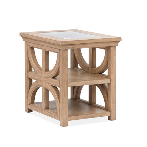 Magnussen Home Coventry Honey Wheat Rectangular Shelf End Table
