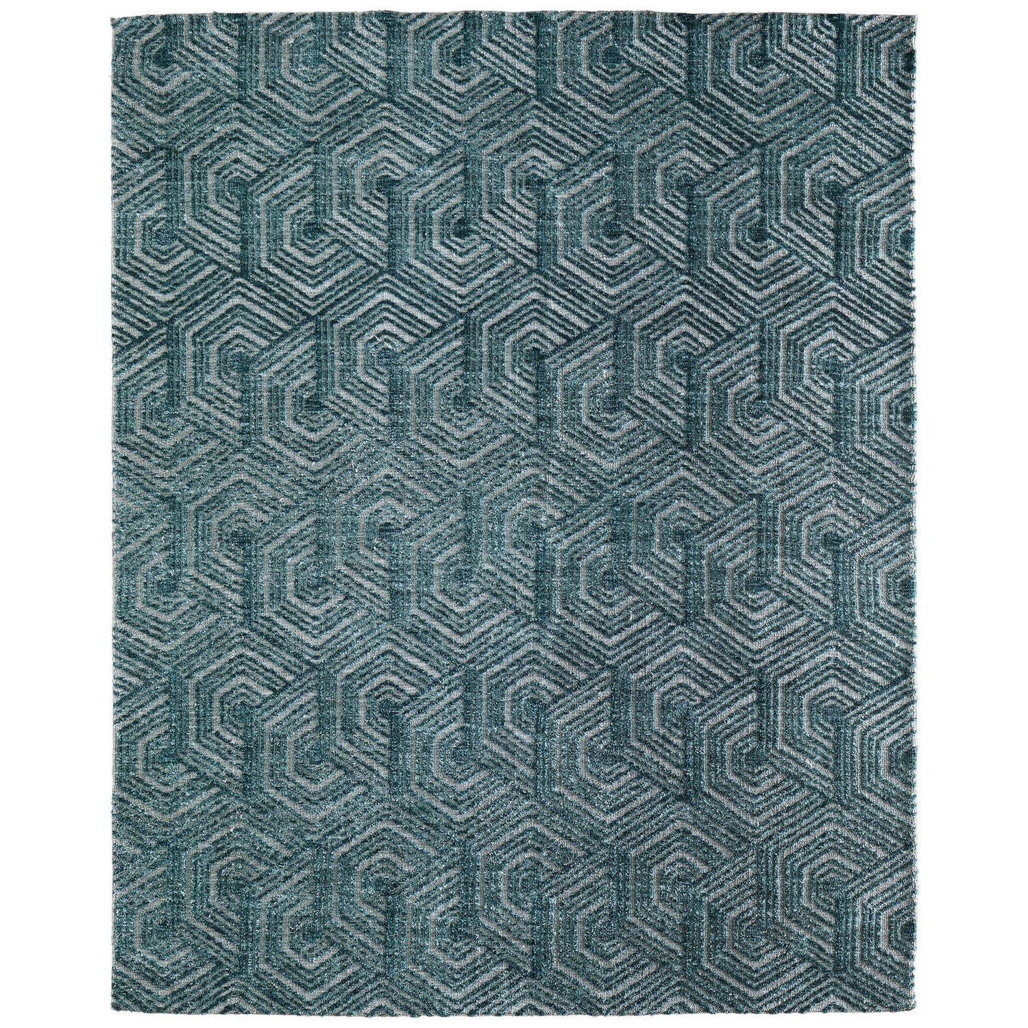 Feizy Colton 8A57F Modern Geometric Rug in Blue