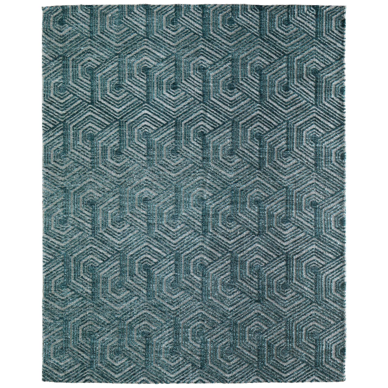 Feizy Colton 8A57F Modern Geometric Rug in Blue