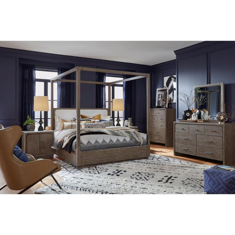 Magnussen Home Westbourne Dark Umber Upholstered Poster Bed