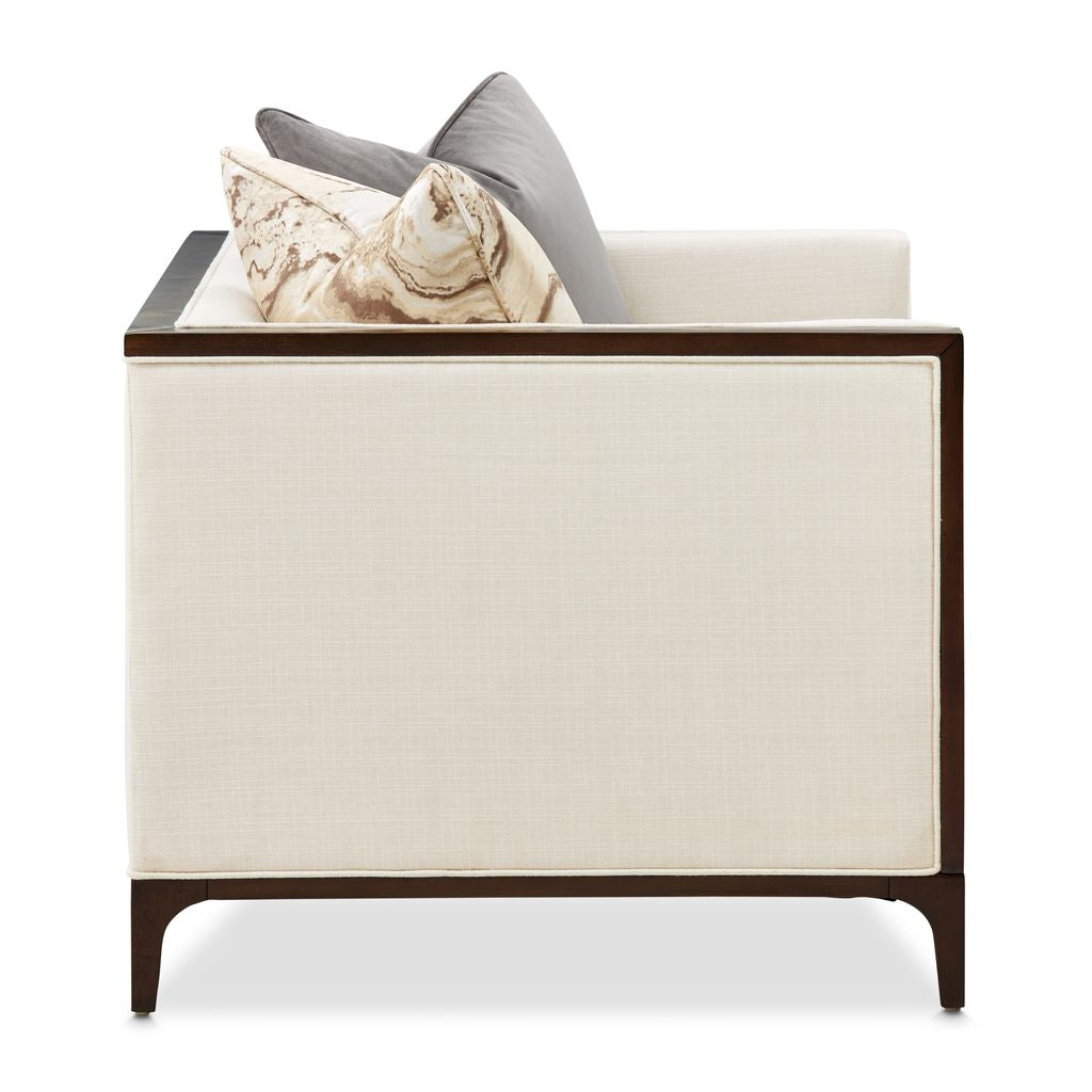 Michael Amini Belmont Place Matching Chair - Cream/Espresso