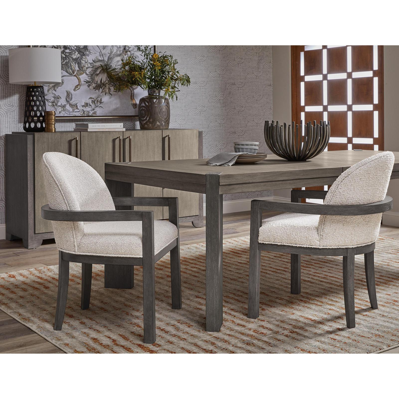 Pulaski Furniture Anderson Park Moose Trail And Frontier Brown Upholstered Dining Host Chair