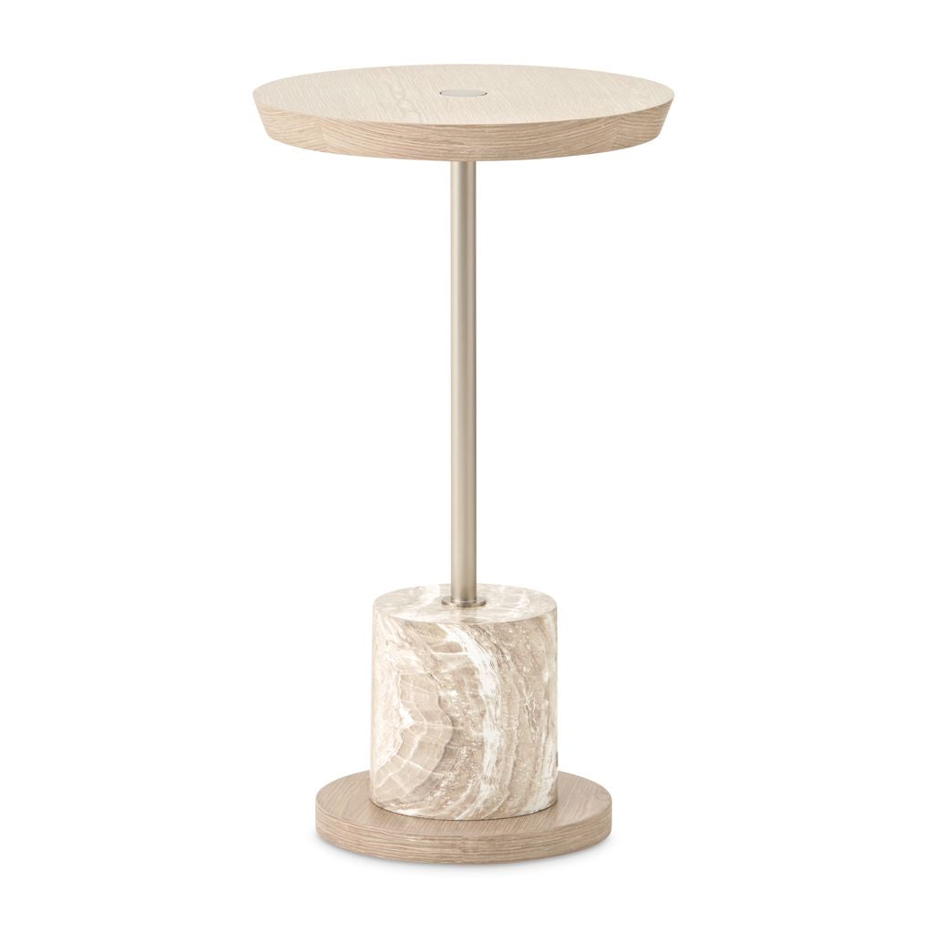 Michael Amini Lotus Bay Chairside Table - Sand