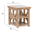 Magnussen Home Coventry Honey Wheat Rectangular Shelf End Table