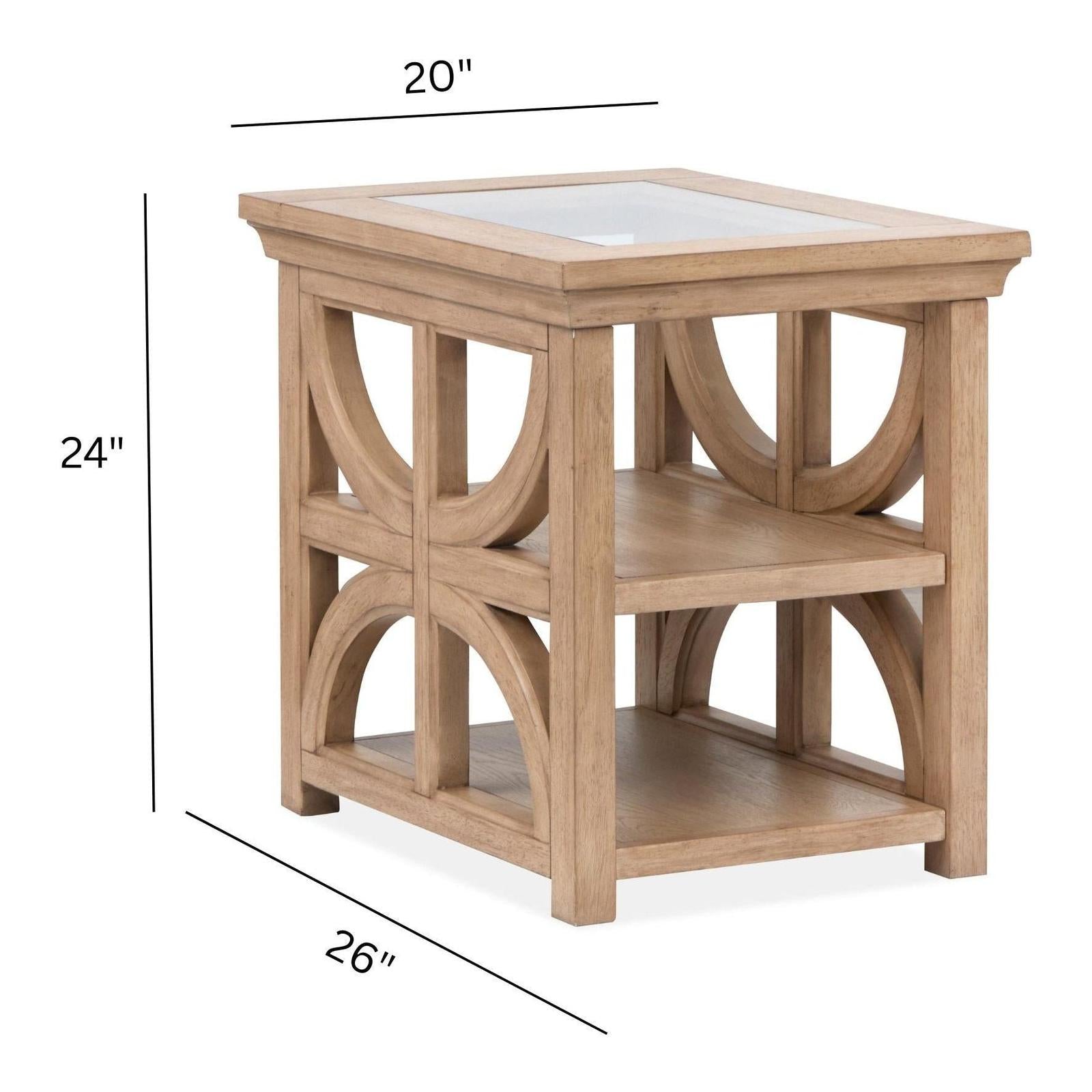 Magnussen Home Coventry Honey Wheat Rectangular Shelf End Table