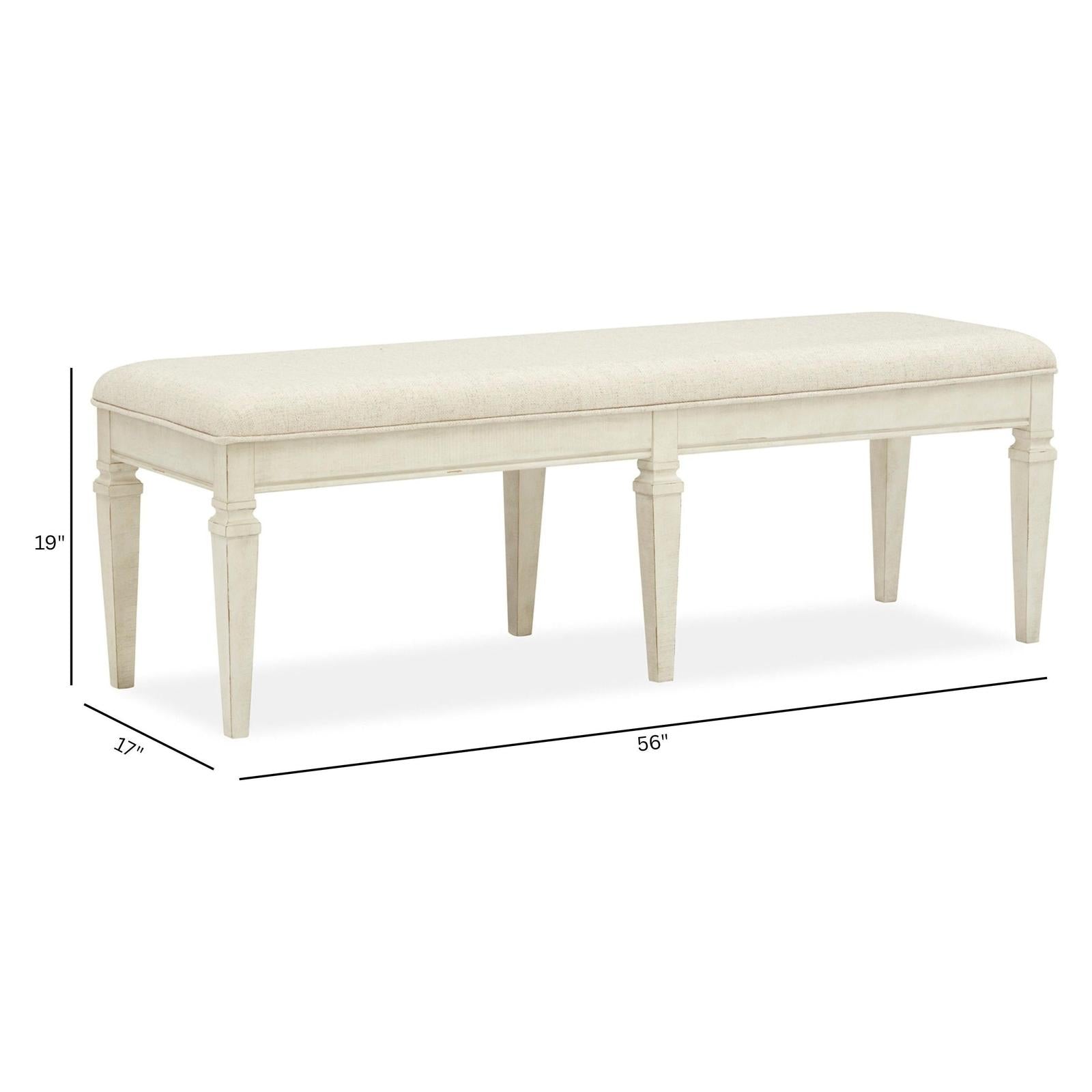 Magnussen Home Newport Alabaster Bench