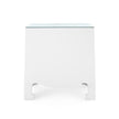 Villa & House Jacqui 3-Drawer Side Table with Glass Top
