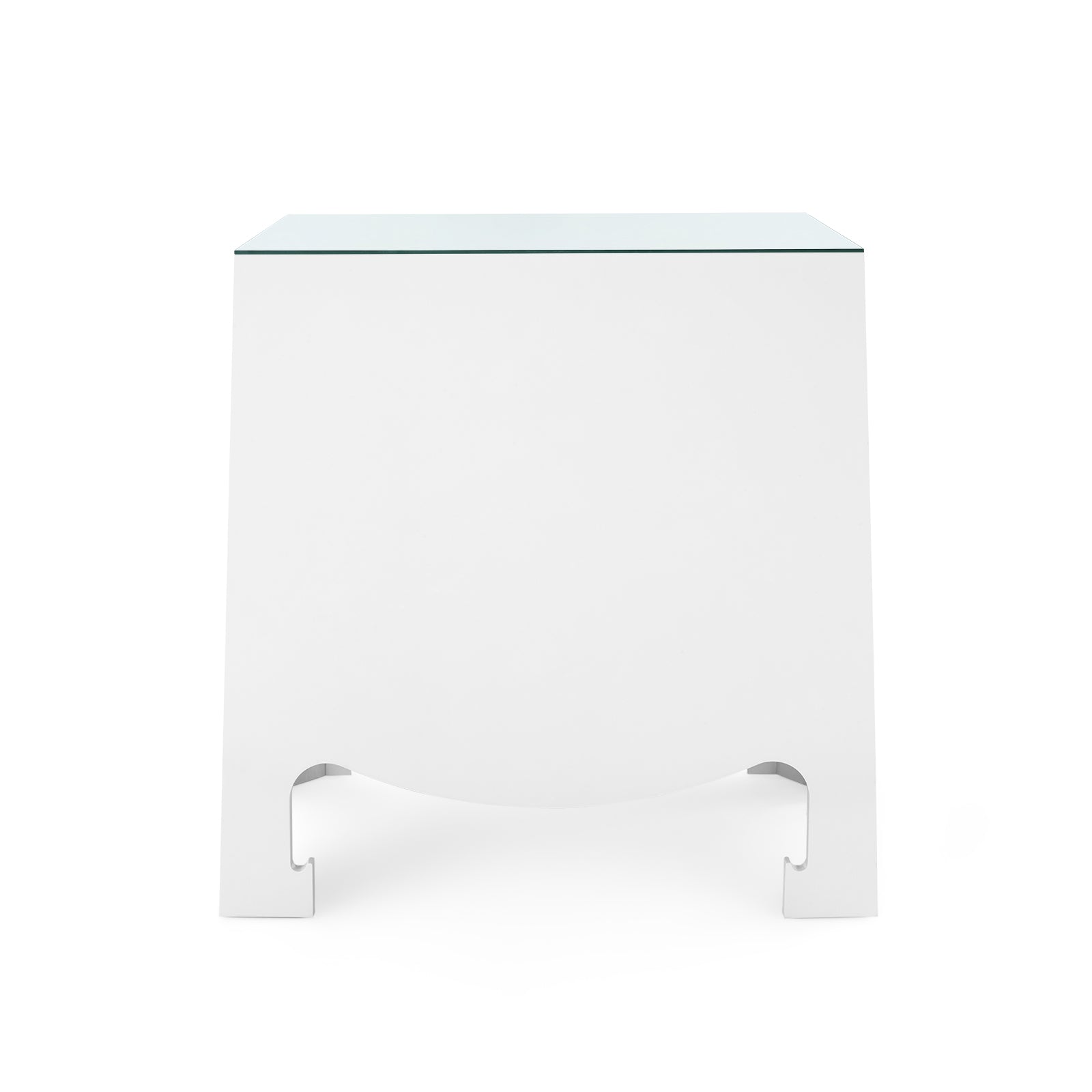Villa & House Jacqui 3-Drawer Side Table with Glass Top