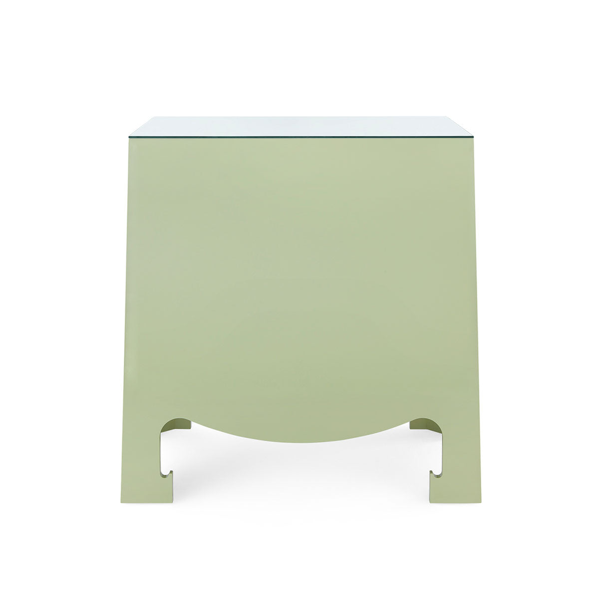 Villa & House Jacqui 3-Drawer Side Table with Glass Top