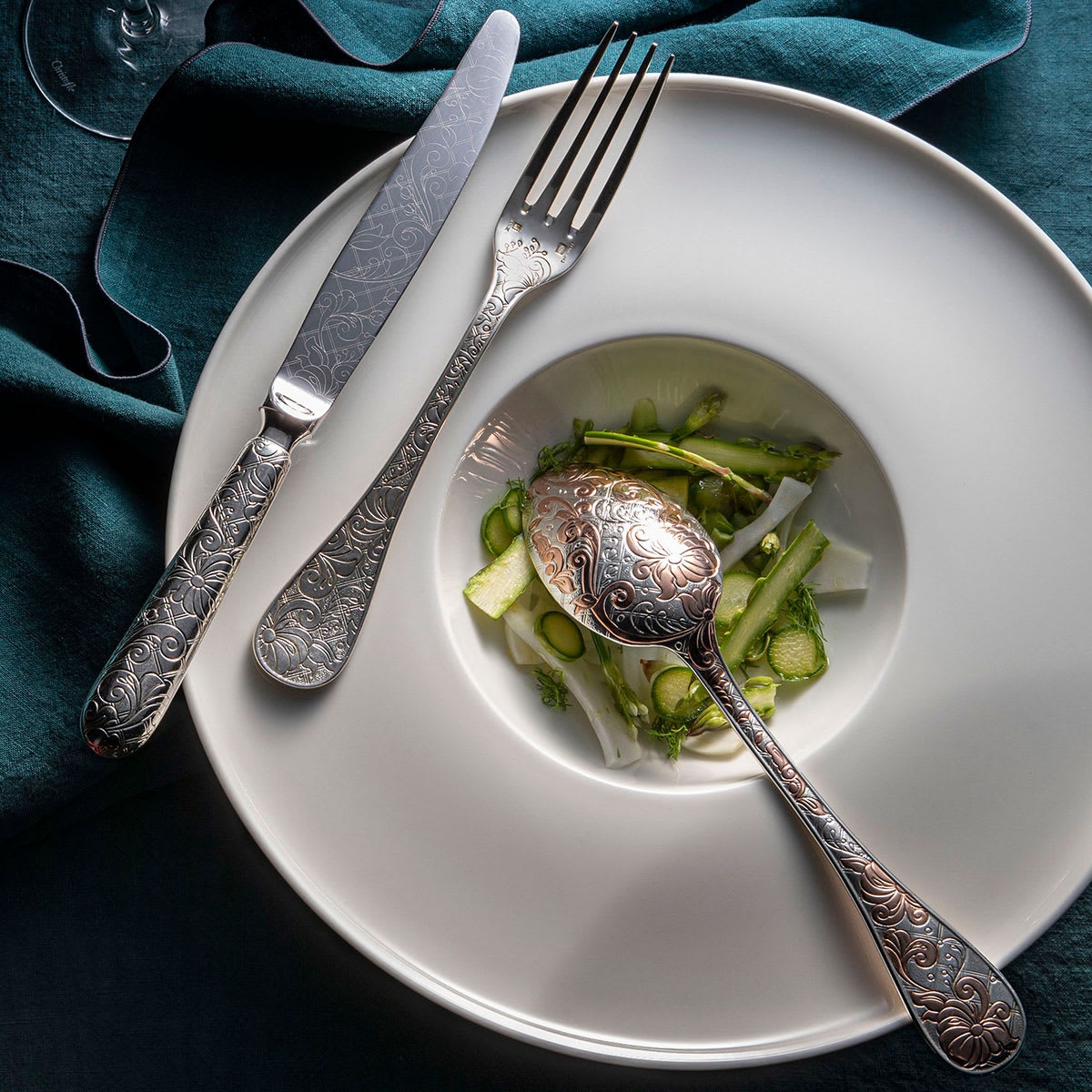 Christofle Jardin d'Eden Silver Plated Cutlery Set