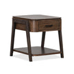 Magnussen Home Hallie Milk Chocolate & Dark Chocolate Rectangular End Table