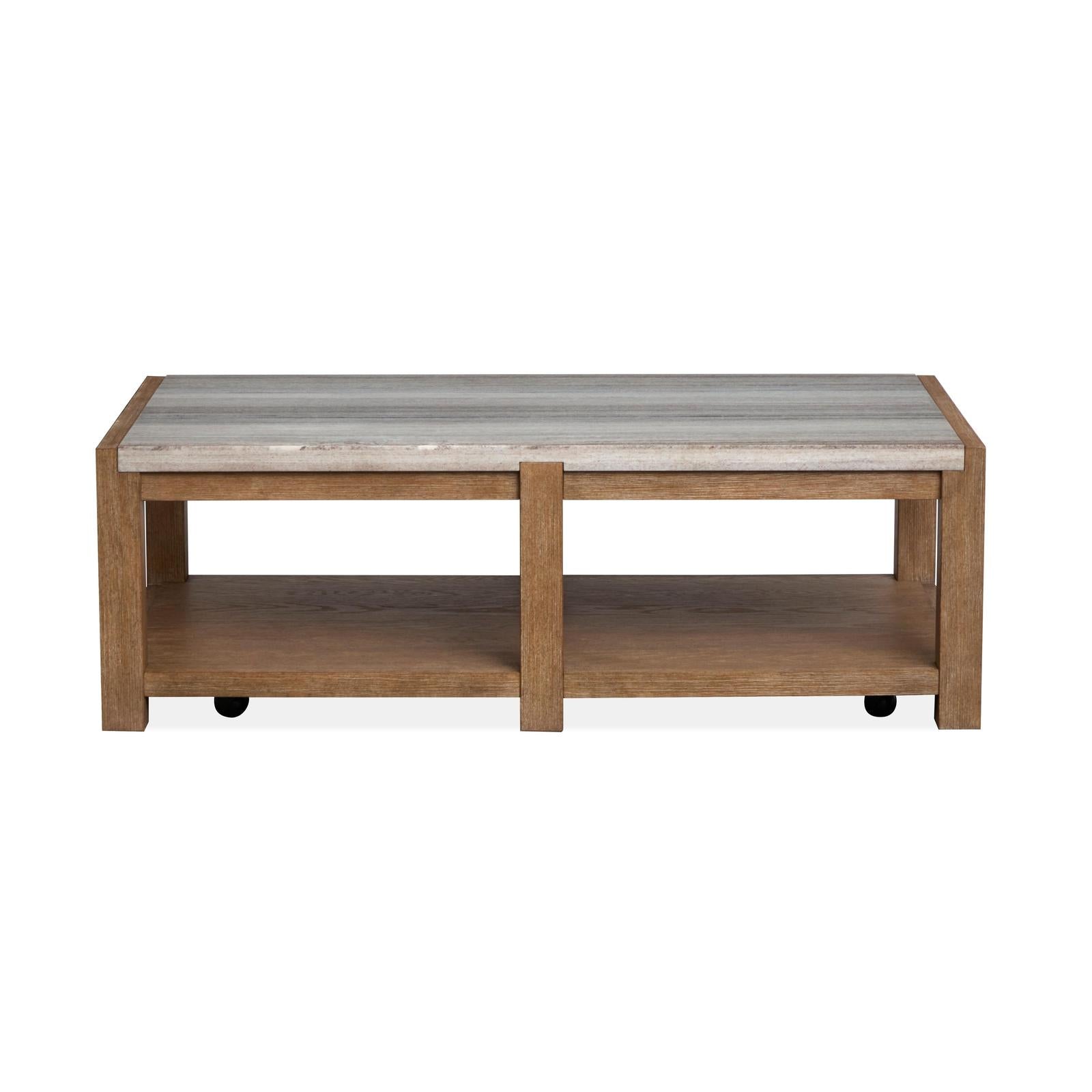 Magnussen Home Plum Creek Rectangular Cocktail Table With Casters