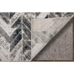 Feizy Micah 3048F Modern Chevron Rug in Black/Gray/Silver