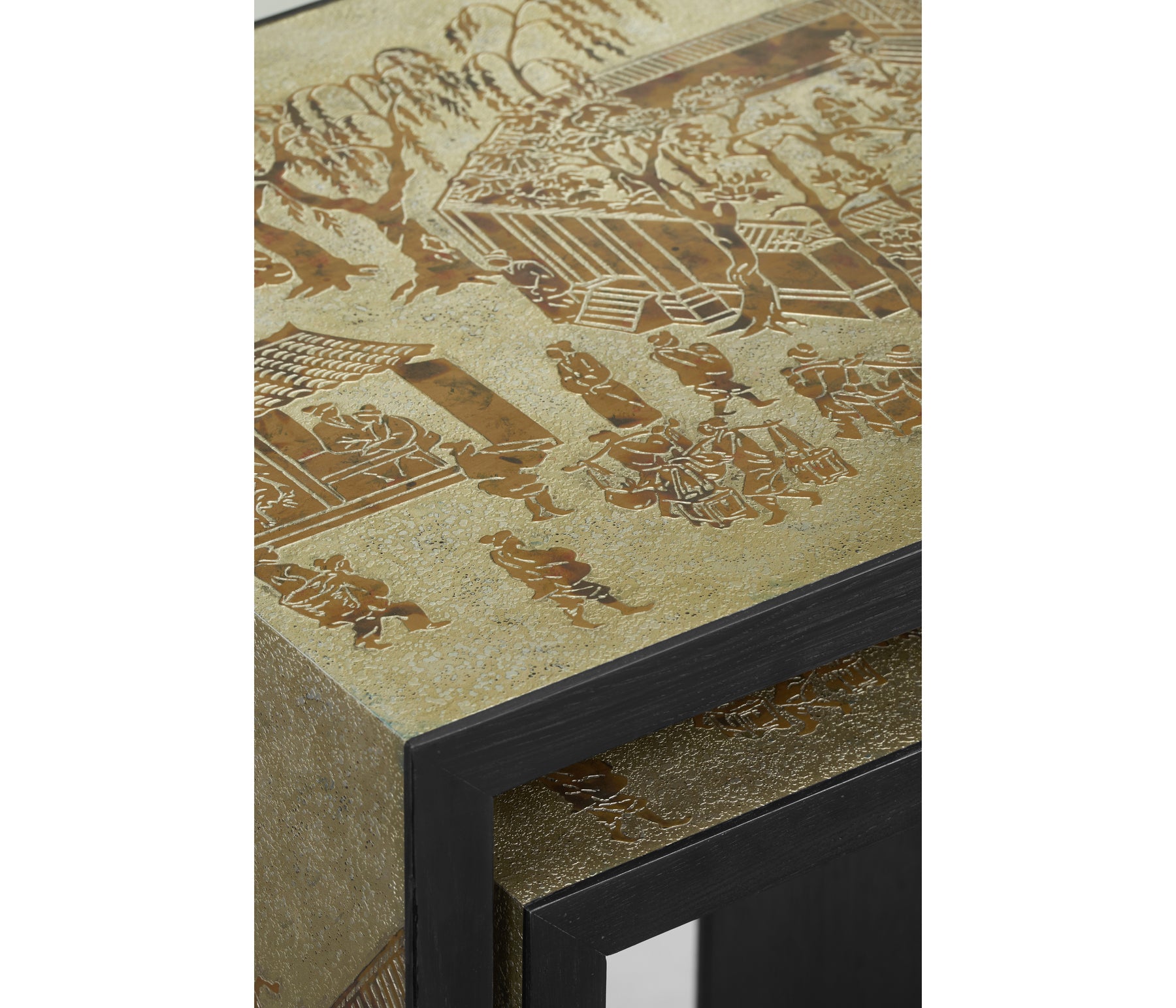 Jonathan Charles Fusion Chinoiserie Nesting Tables