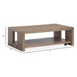 Magnussen Home Conway Spiced Brown Rectangular Cocktail Table With Casters