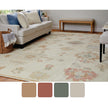 Feizy Grafton 69FLF Transitional Floral & Botanical Rug in Ivory/Orange/Gray