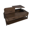 Magnussen Home Hallie Milk Chocolate & Dark Chocolate Lift Top Storage Cocktail Table With Casters