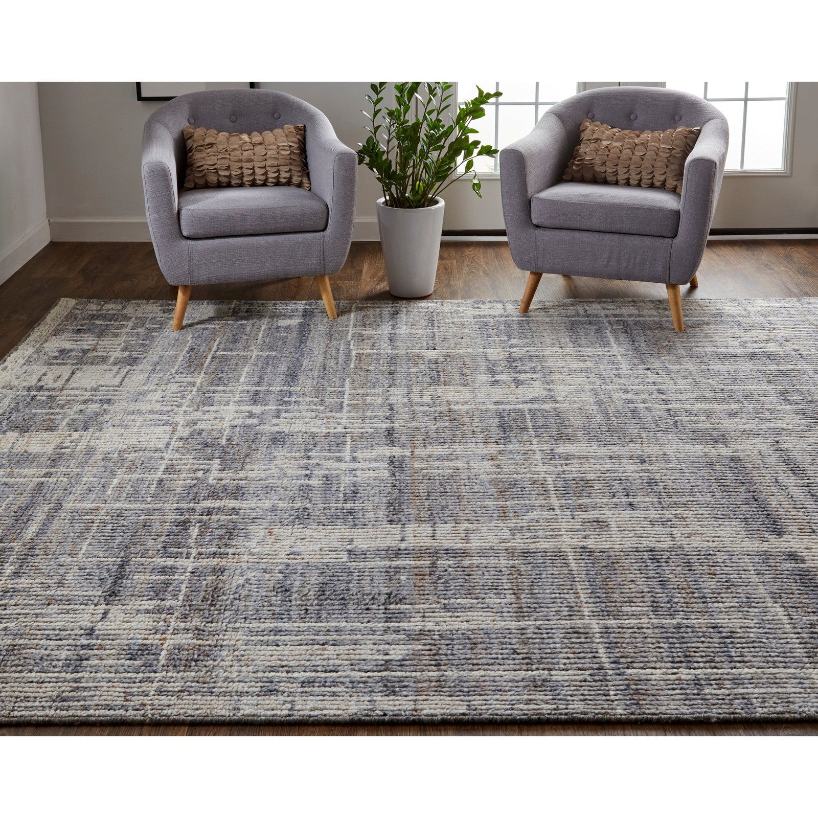 Feizy Alford 6920F Modern Abstract in Gray/Ivory/Taupe