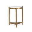 Magnussen Home Cassidy Aged Brass & Volakas Classic Round Accent Table