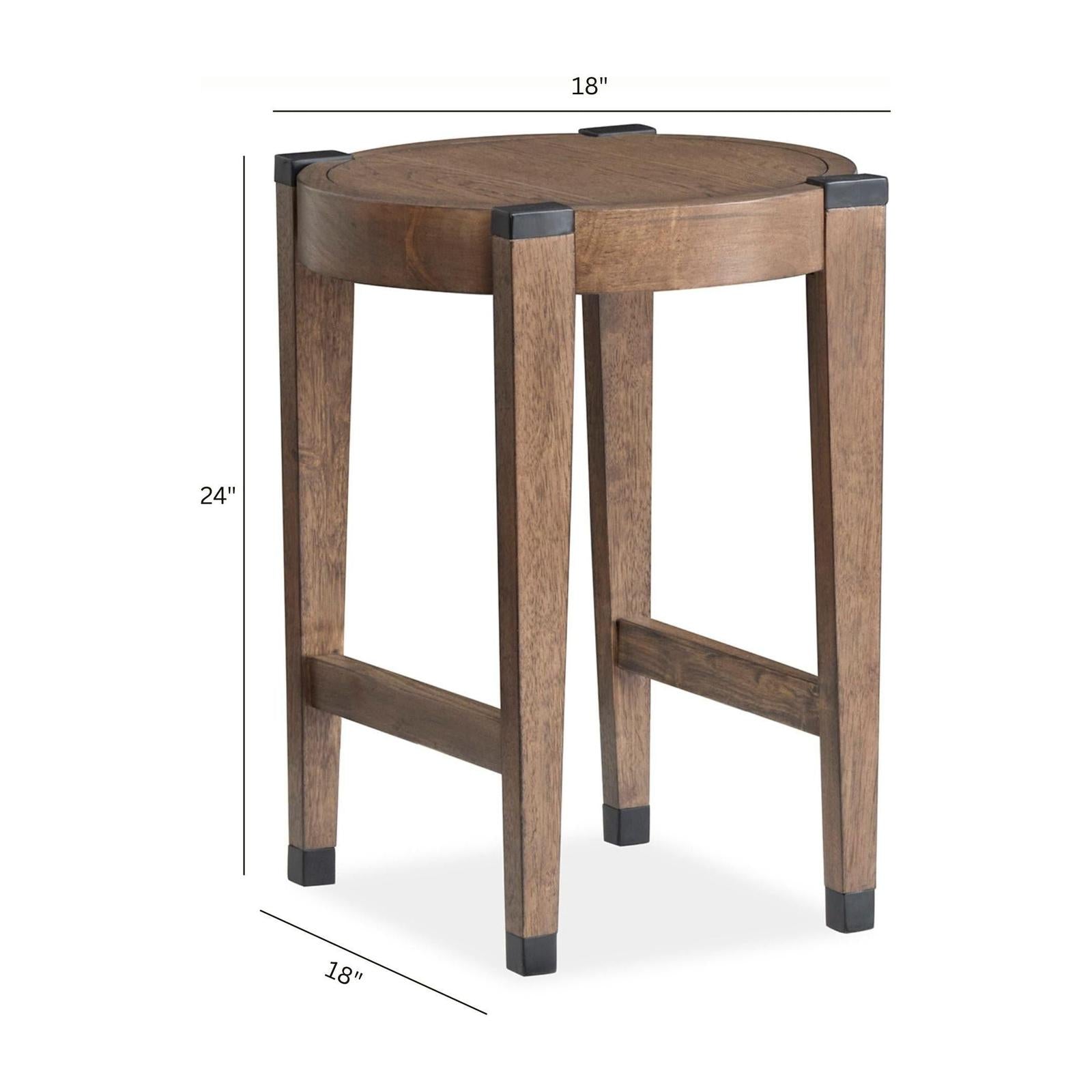 Magnussen Home Kaysen Wallaby And Matte Black End Table