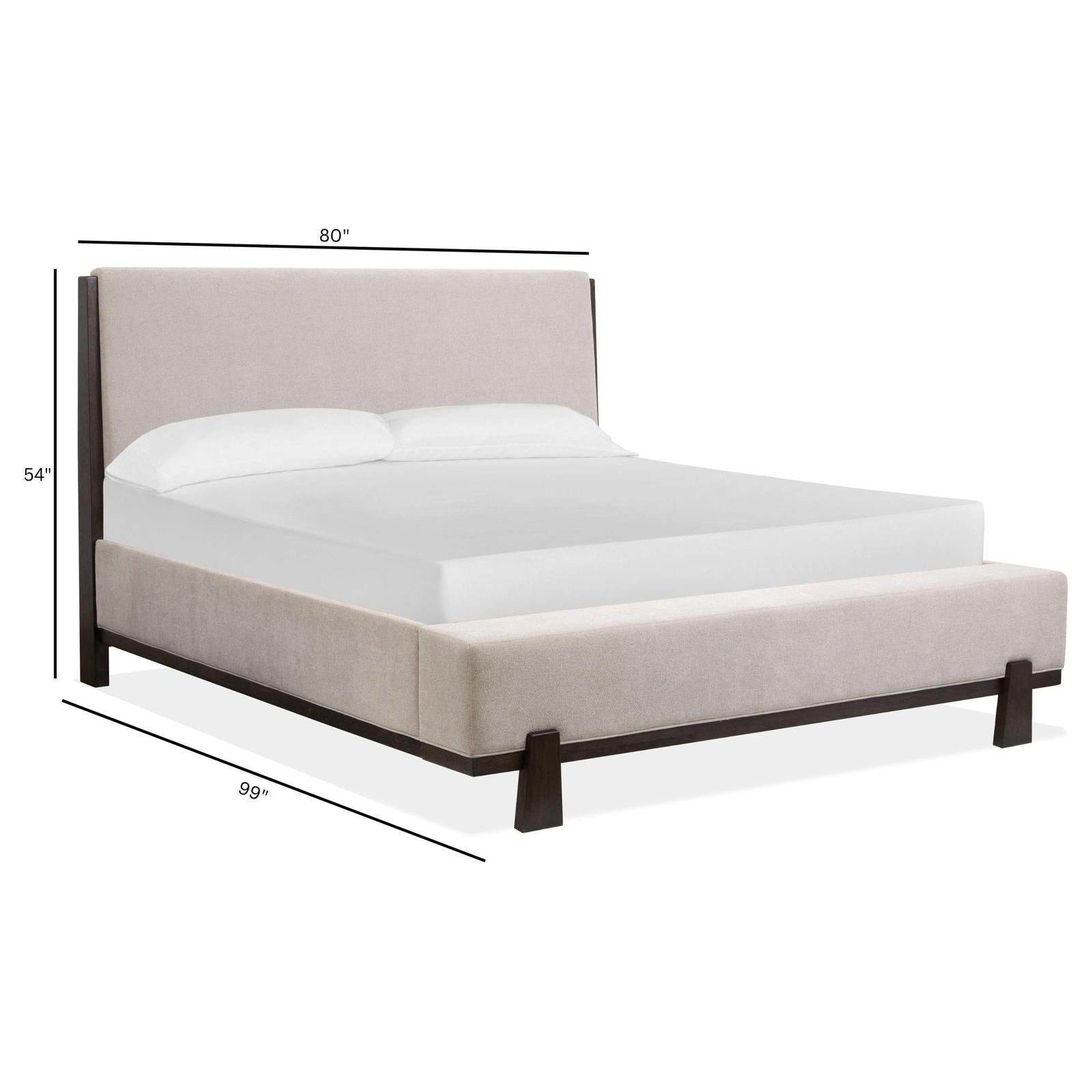Magnussen Home Tauren Coffee Bean Upholstered Panel Bed