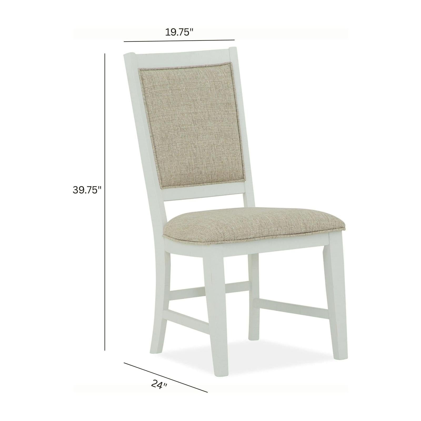 Magnussen Home Heron Cove Chalk White And Dovetail Grey Side Chair Set of 2