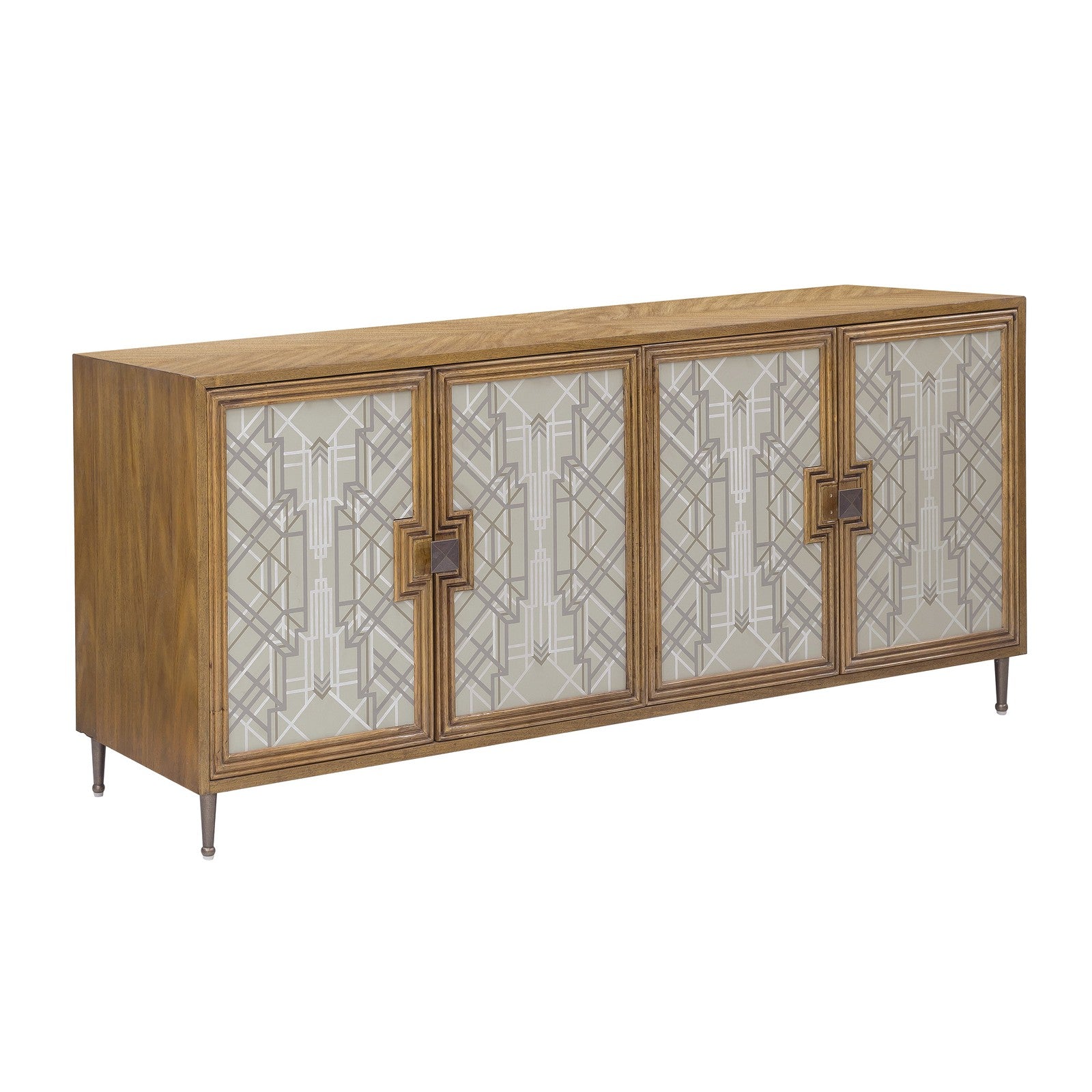 Pulaski Furniture Mid-Century Modern 4 Door Credenza