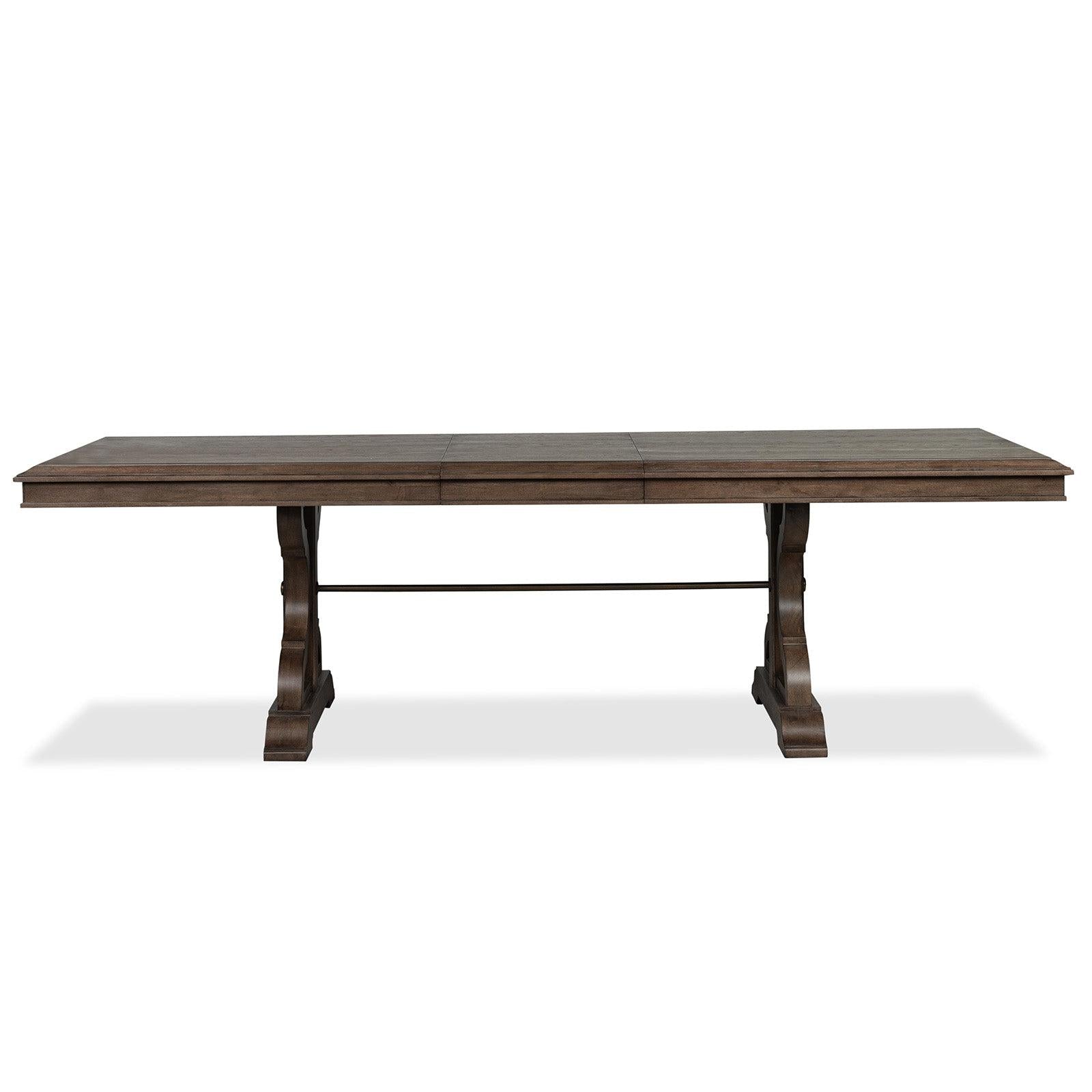 Magnussen Home Jubilee Brown Extendable Trestle Dining Table