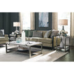 Magnussen Home Paradox Pearl White And Roasted Almond And Brushed Platinum Rectangular Sofa Table