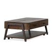 Magnussen Home Hallie Milk Chocolate & Dark Chocolate Lift Top Storage Cocktail Table With Casters