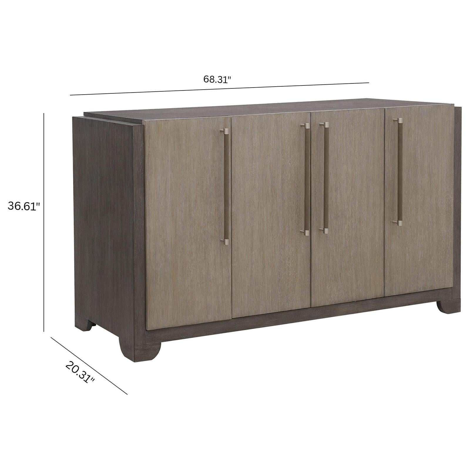 Pulaski Anderson Park Moose Trail And Frontier Brown 4 Door Sideboard