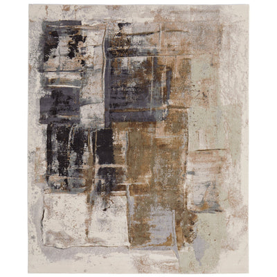 Feizy Clio 39LUF Modern Watercolor in Brown/Gray/Black