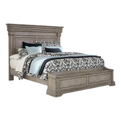 Pulaski Furniture Madison Ridge Heritage Taupe Panel Bed With Blanket Chest Footboard
