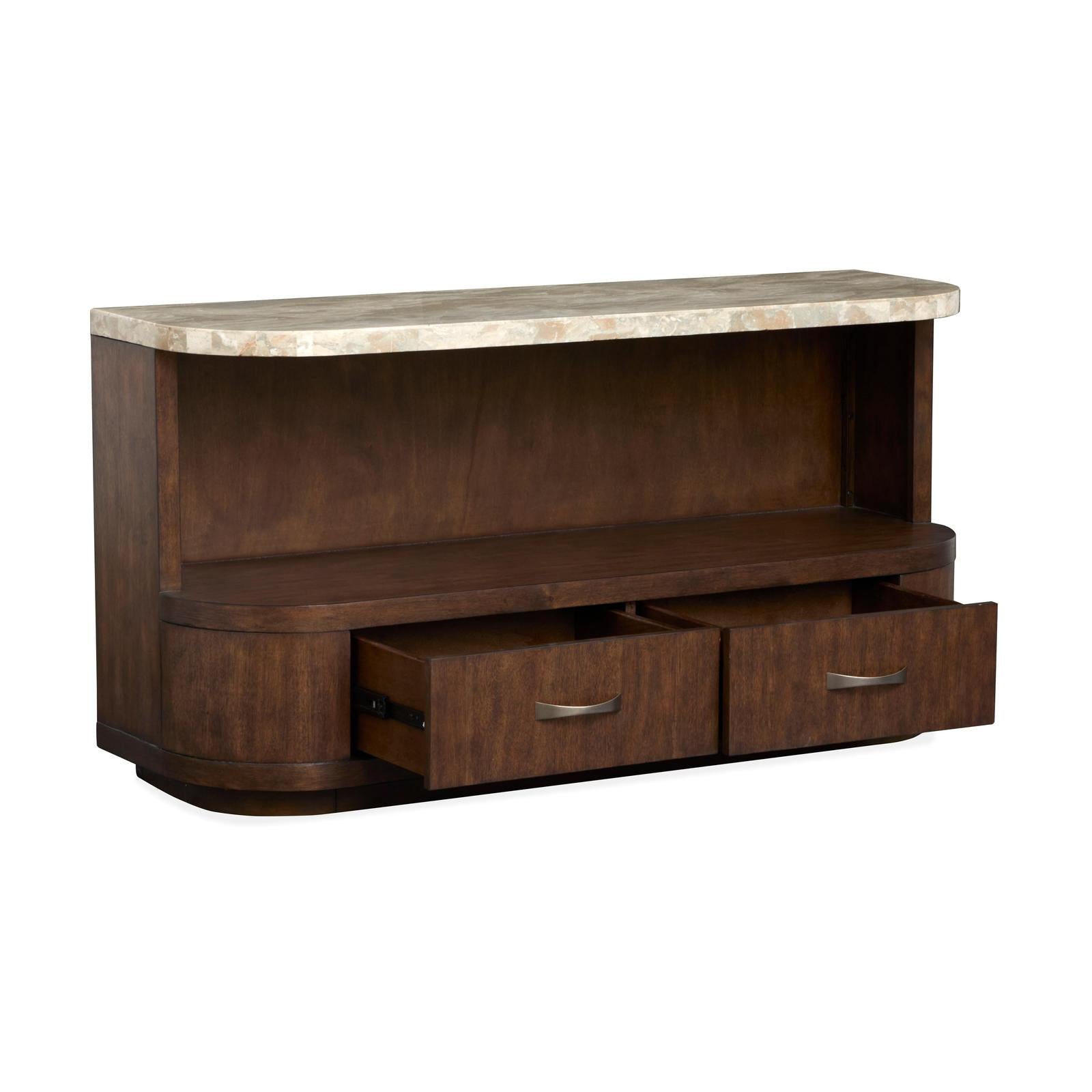Magnussen Home Mcpherson Burnt Umber Demilune Sofa Table